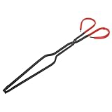 TOKIDNY Pinzas para Chimenea de Leña Resistente con Mango Ergonómico para Fogatas Campamentos y Estufas Interiores y Exteriores Segura y Fuerte Agarre