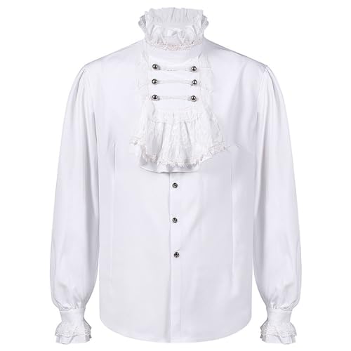 Chemise gothique médiévale respirante coupe ample homme contre la chaleur pirate