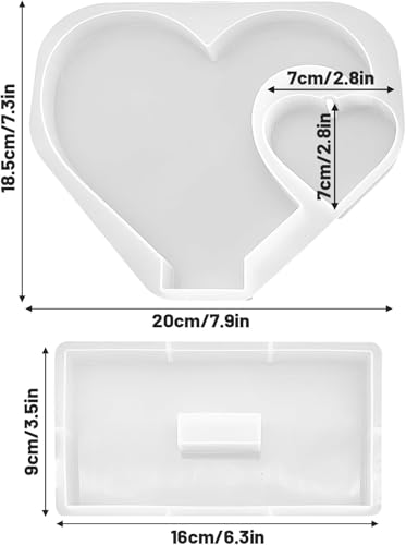 Image of Photo Frame Resin Molds, Large Silicone Molds for Epoxy Resin, Heart Shape Picture Frame Resin Mold Silicone for DIY Personalized Photos Art Crafts Home Decor