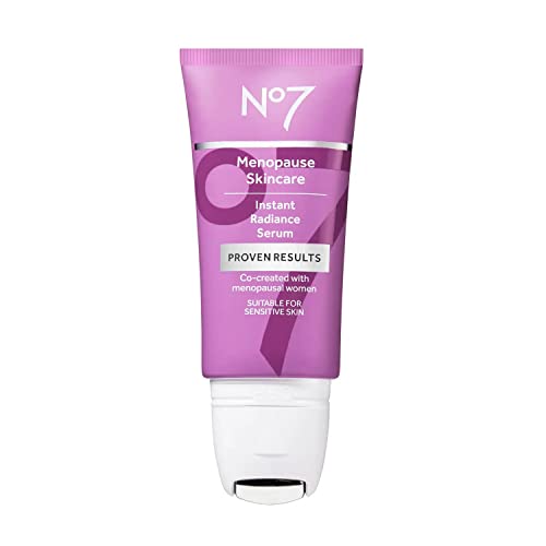 No7 Menopause Skincare Instant Radiance Serum – Hydrating Facial Serum with Hyaluronic Acid...