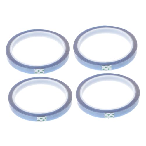 HEALEEP 4 Rolls Blue Heat Tape for Sublimation Press 33m/roll High Resistant Easy Stick Peel