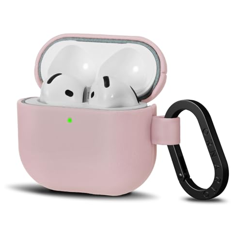 Coque en Cuir pour AirPods 4 - Évitez les Rayures avec cet Étui Rose Antichoc