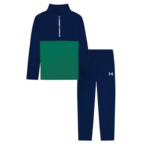 Image of Under Armour Boys' Quarter Zip Pullover Top and Pants Set, Lightweight & Relaxed Fit