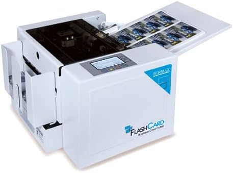 Formax FLASHCARD Business Card Cutter, LCD Control Panel, Heavy Duty Quick-Change Cutting Cassettes, Double Friction Feed, Cutting Tolerance of 0.1mm, Up to 144 Business Cards Per Minute
