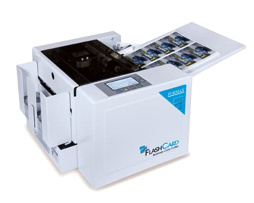 Formax FLASHCARD Business Card Cutter, LCD Control Panel, Heavy Duty Quick-Change Cutting Cassettes, Double Friction Feed, Cutting Tolerance of 0.1mm, Up to 144 Business Cards Per Minute