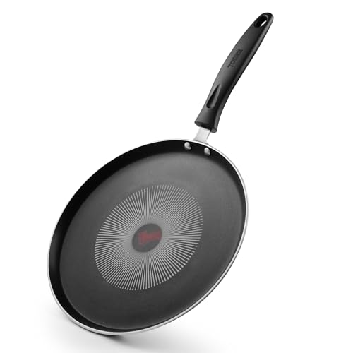Tower SmartStart 26cm Aluminium Non Stick Dosa Tawa/Roti Tawa with Red Spot Heat Indicator, Perfect for Roti/Paratha/Omelette, PFOA Free, Induction & Gas Compatible, Soft Touch Handle, 2 Year Warranty