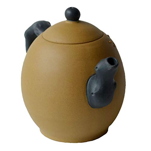 Yxhupot Tetera china de arcilla yixing de 12,5 onzas, huevo zisha ciruela maceta - Imagen 6