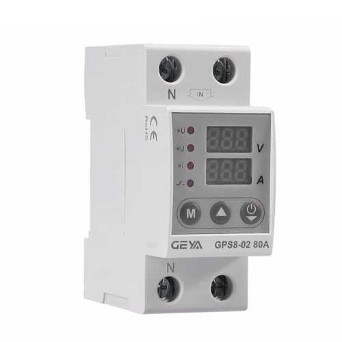 Protecteur de surintensité GEYA GPS8-02 relais de tension Rail DIN 80A