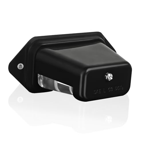 WUSHIXAN LED License Plate Light, Trailer License Plate Holder-Bracket Mount, Waterproof 12V DC License Tag Light, Universal Submersible Tag Lamp for Auto Work Utility Flat Bed Box Semi Truck RV