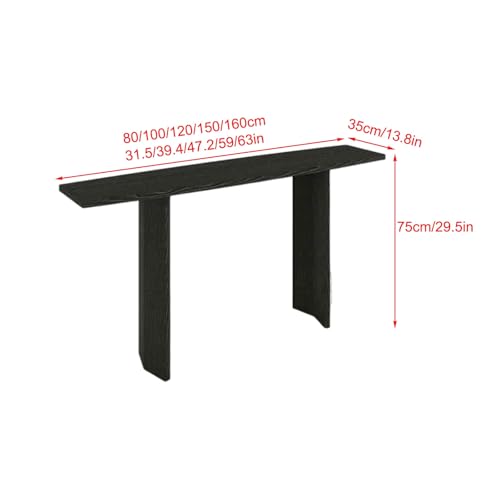 Mesa de entrada rústica para sala de estar解决狭窄玄关收纳的80cm棕色长条桌 4