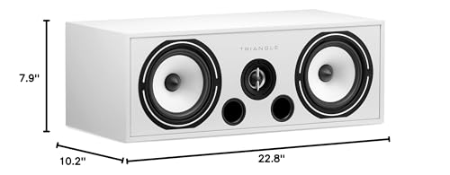 Image of triangle BRC2 Center Channel Speaker - 2 Way Design - 25mm Silk Dome Tweeter (White)