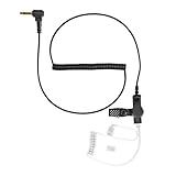 ZWEHKD Listen Only Earpiece 3.5mm Police Earpiece 1 Pin Ear Piece for Police Radios Phone Speaker Mic MP3 MP4 with Acoustic Tube Black