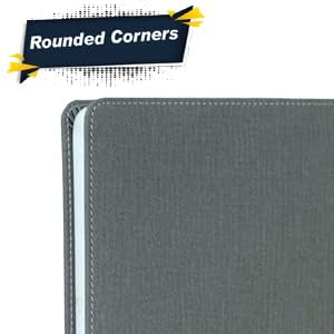 Image of A5 Journal Notebook Diary for Men Women | Office Journal Diary Notebook with Magnetic Flip Lock and Mobile Holder Pocket (200 Ruled Pages, 6 x 8.5 Inches, 80 GSM) (Grey Canvas)