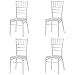 EME 4 Chaises modèle Chiavari ou Tiffany de couleur blanche. Comprend 4 chaises et 4 coussins. Élégantes pour les événements, empilables et très résistantes.