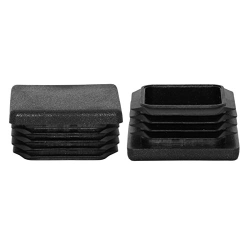 Image of Flyshop 45 x 45 mm Black Plastic Plugs Square Tubing End Caps Tube Inserts Chair Glides 8 Pack