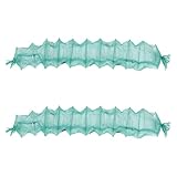 supvox set 2 pezzi rete da pesca in nylon e ferro 18m 11 sezioni 6 porte trappola per gamberetti pesci granchi aragoste pieghevole portatile per pesca sportiva e