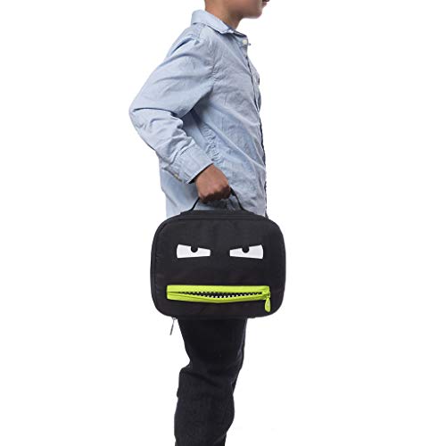 Image of ZIPIT Grillz Boys Lunch Bag, Mini Cooler Tote Insulated Lunch Bags for Kids with Handle, Machine Washable (Black)