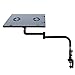 Produktbild XQKXHZ Verstellbarer Aluminium Universal Laptop Notebook Tablet Ständer Tischhalterung Klemme Neigung Schwenkbar Einzelarmhalterung,Schwarz