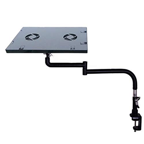 Preisvergleich Produktbild XQKXHZ Verstellbarer Aluminium Universal Laptop Notebook Tablet Ständer Tischhalterung Klemme Neigung Schwenkbar Einzelarmhalterung,Schwarz