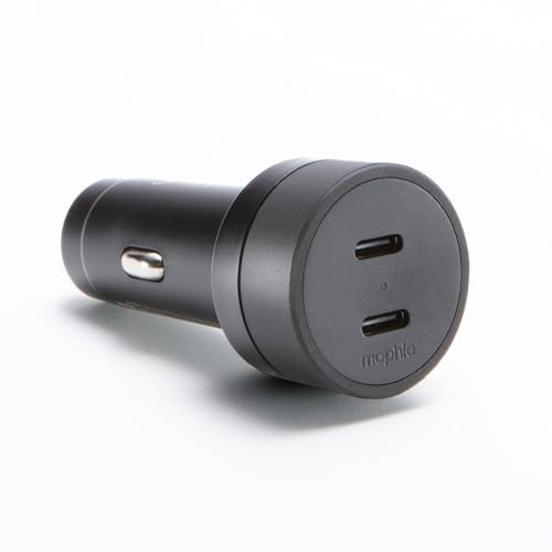 Mophie 60W Dual USB-C Car Charger with AUX & LED