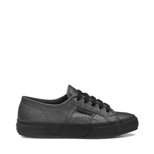 Baskets basses Superga 2750 Lame Noir pour en finir avec les pieds fatigués