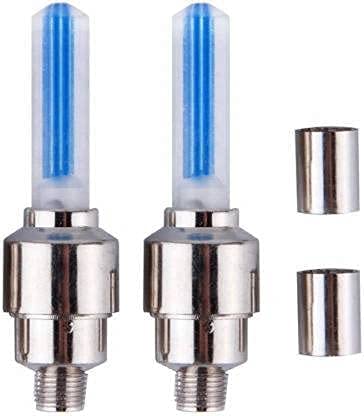 Wavva Steel Wheel Reflectors LED Fireflys Wheel Valve Cap Light for Bicycle, Motorcycle and Cars (Blue, 246) - Set of 2