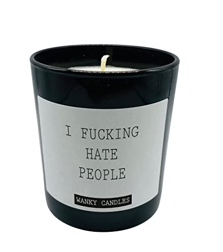 Wanky Candle Novelty Birthday Gift Rude Funny I F*cking Hate People WCBJ09