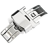 [輸入王オリジナル] 時計パーツ ブルガリと互換性あり アショーマ AA48 / AA44 用 社外品 バックル シルバー 16mm