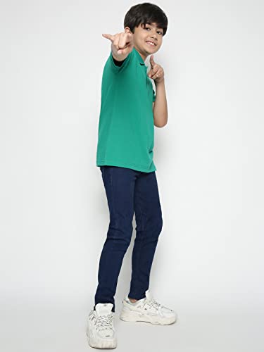 Image of Li'l Tomatoes Boys Pique Cotton Polo T-Shirt | Classic Collar & Button Placket | Soft & Breathable Summer Wear | Casual Comfort | 3-16 Years