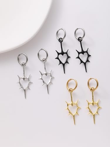 Goth Spike Earrings Emo Grunge Alt Earrings for Women Men3