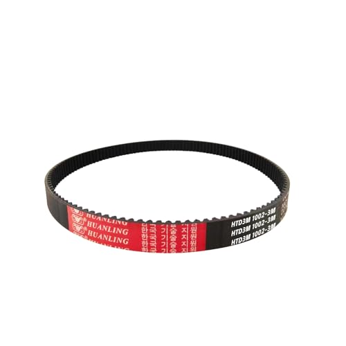 HUANLING 1pcs 1002-3M-25 HTD Timing Belt, 1002mm Length x 25mm Width x 2.4mm Height, 3mm Pitch, 334 Teeth, Closed Loop Pulley Timing Belt