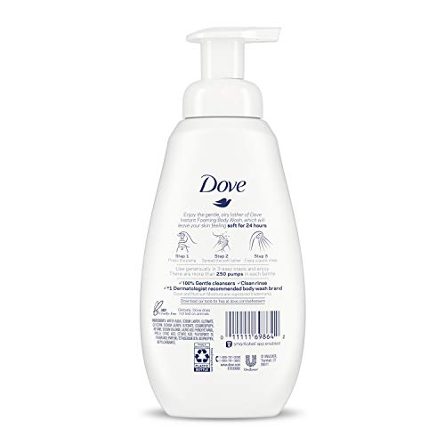 Dove Instant Foaming Body Wash For Softer And Smoother Skin Sensitive Skin Effectively Washes Away Bacteria While Nourishing Your Skin 13.5 Oz Pack Of 4 #TOP1
