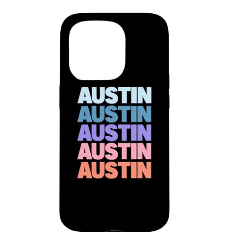 Funny Modern Repeated Text Design Austin �X�}�z�P�[�X iPhone 15 Pro �p