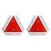 Pack of 2 Outdoor Reflective Triangle Boards Warning Signs Vehicle Slow Moving Emblems for Low Speed Vehicle on Road Aluminum Sign