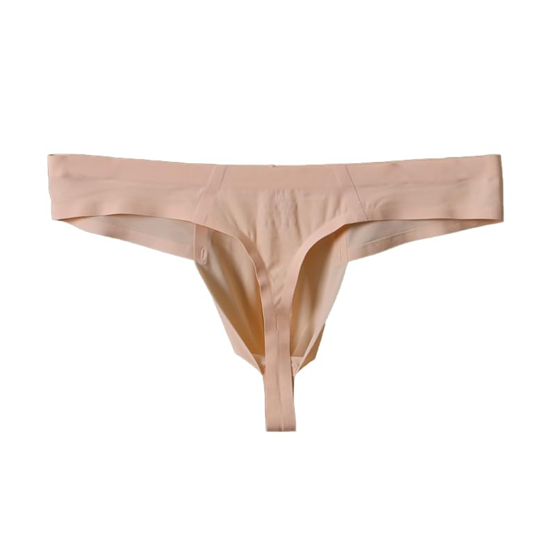 Men Ultra-thin Seamless Thong Ice Silk Underwear Male Sexy U Pouch T-back Bikini Low Rise Brief