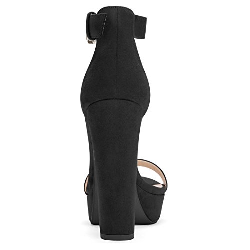 Image of Allegra K Women's Platform High Heel Ankle Strap Chunky Heels Sandals