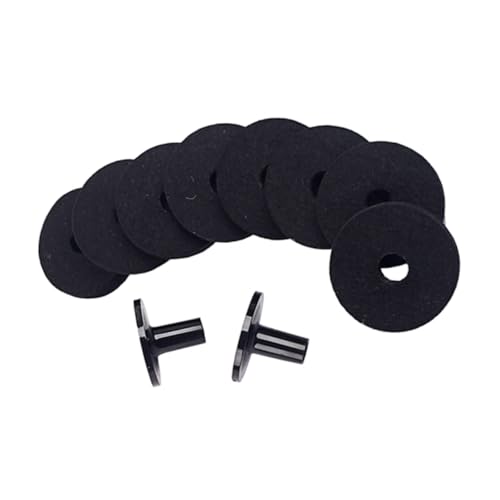 Abaodam Set of 10 Felt Pad Cymbal Sleeve Easy Install Felt Washers for Drum Cymbal Protect Your Instrument