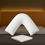 House 22 V Pillow with Pillowcase – Hypoallergenic & Orthopedic V Shaped Pillows for Ultimate Comfort – Ideal for Maternity, Nursing, and Relaxation