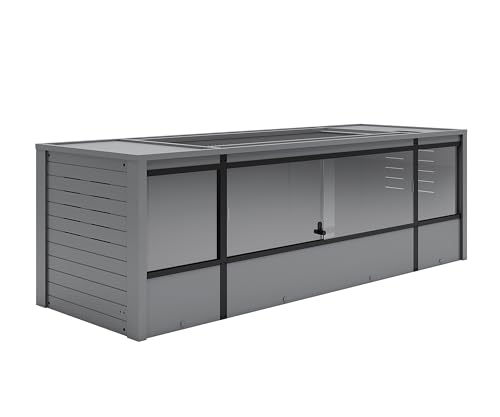 Image of New Age Pet ECOFLEX 72 inch Wide Large Reptile Habitat, Mojave Lounge for Snakes, Tortoises & Lizards in Maple, Black & Grey, Easy Assembly, Sliding Glass Doors & Mesh Top