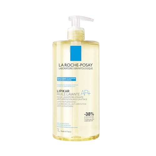 La Roche-Posay Lipikar Dusch- und Badeöl AP+ Rückfettendes Duschgel - Badeöl für juckende trockene und empfindliche Haut