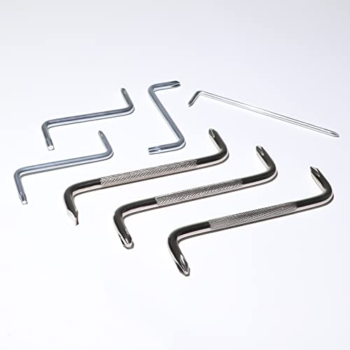 Mulaibdin 7 Pcs Right Angle Screwdriver, Ph3/Ph2/Ph1/Ph0/T25/T20/T15 Offset Screwdriver Set, Flat Head 90 Degree Screw Driver, Angled Phillips Head Screwdriver, Bent Low Profile Screwdriver #TOP5