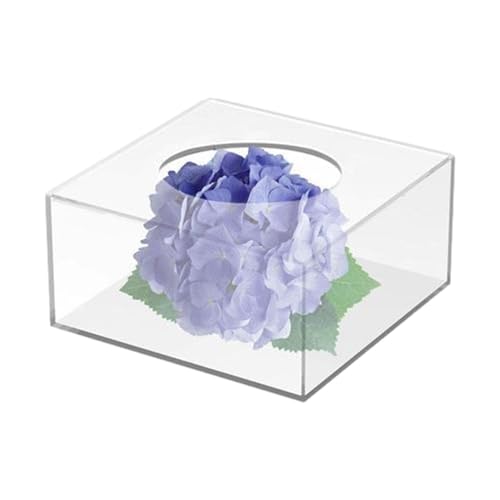 Genérico Soporte es - Base Acrílica Cuadrada Transparente Rellenable con Tartas - Cajas Expositoras Centrotabla | Presentaciones de Pasteles en Capas 12x12x10cm con Pieza Central para Bodas, Anivers