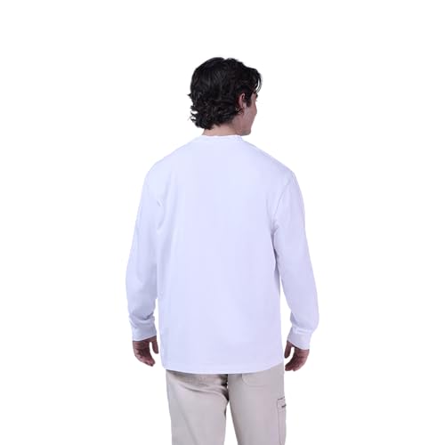 T-Shirt Manches Longues Fox Wordmark Blanc Coupe Ample Taille S - 2
