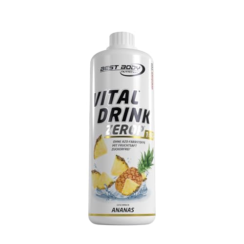 Best Body Nutrition Vital Drink ZEROP® - Ananas, Original Getränkekonzentrat - Sirup - zuckerfrei, 1:80 ergibt 80 Liter Fertiggetränk, 1000 ml