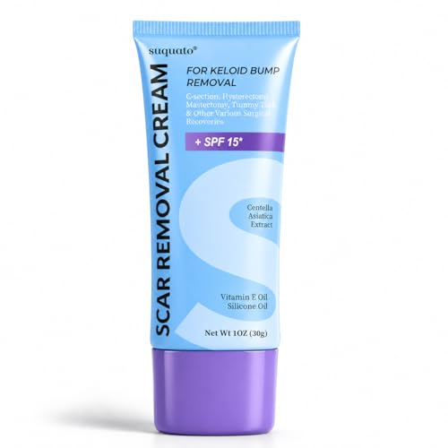Advanced Silicone Scar Removal Cream Professional Keloid Scar Treatment Surgical Scars C-Section Hysterectomy Mastectomy Tummy Tuck Acne Marks & Keloid Bump Removal Treatment 30g