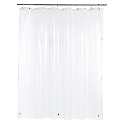 AmazonBasics - Cortina de ducha de PEVA pesada, transparente, 183 x 200 cm