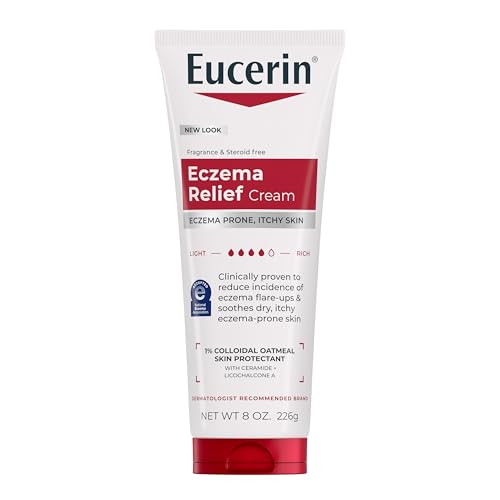 Eucerin Eczema Relief, Full Body Lotion, Moisturizing Eczema Cream with Colloidal Oatmeal (Skin Protectant) and Ceramide 3, 8 Oz Tube