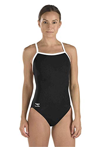 Speedo Women's Swimsuit One Piece Endurance Fixed Back Double Strap