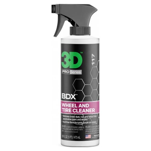 3D BDX Iron Remover – Fast Acting Fallout & Brake Dust Cleaner | Purple Color-Changing Spray for Wheels & Paint | Acid-Free | Made in USA | Car Detailing | 16 oz
