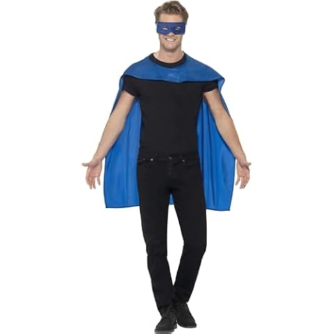 Smiffys Blue Cape and Eyemask Set Cover